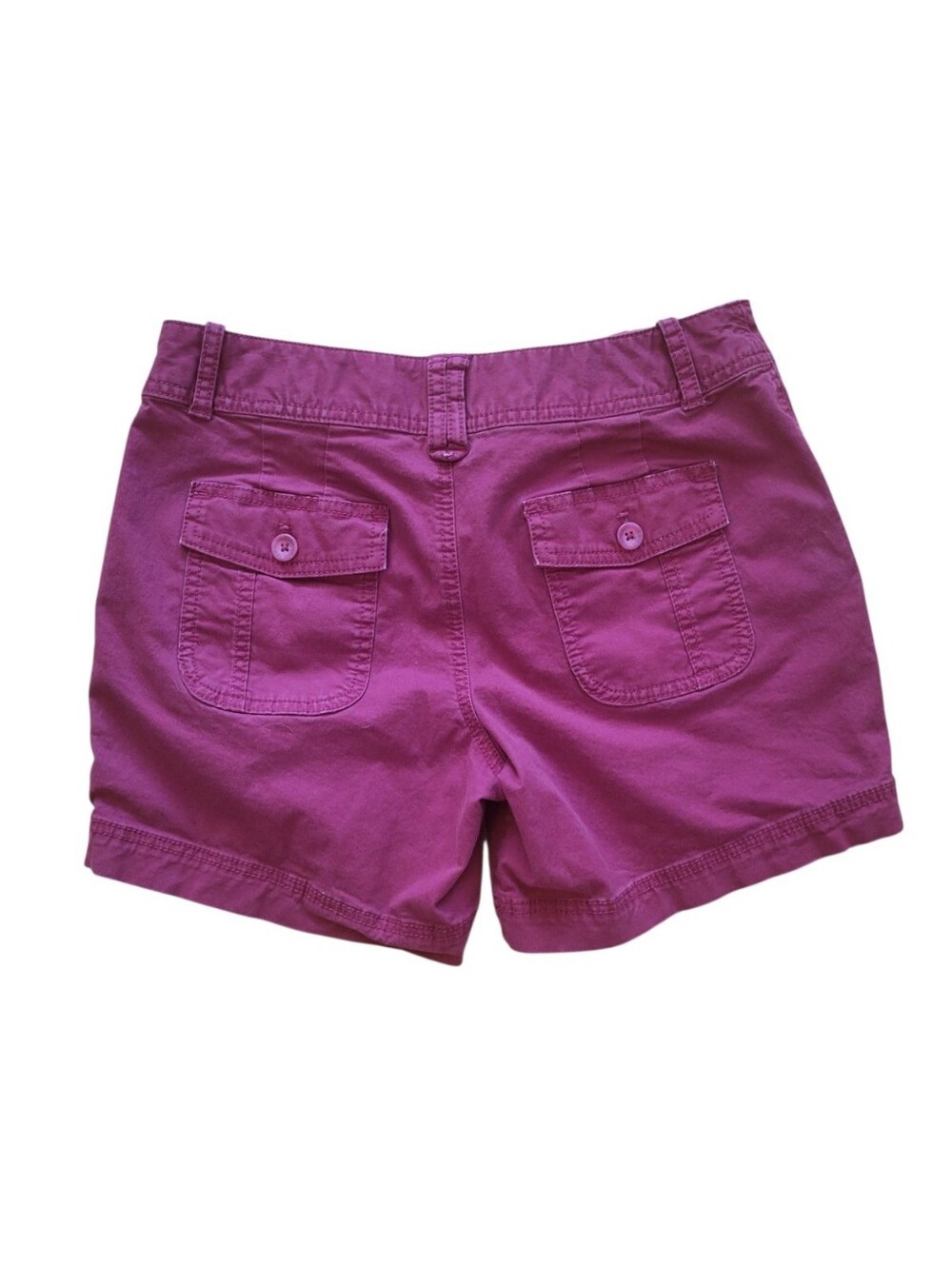 Eddie Bauer Berry Color Chino Hiking Shorts Size 2 - Picture 2 of 3